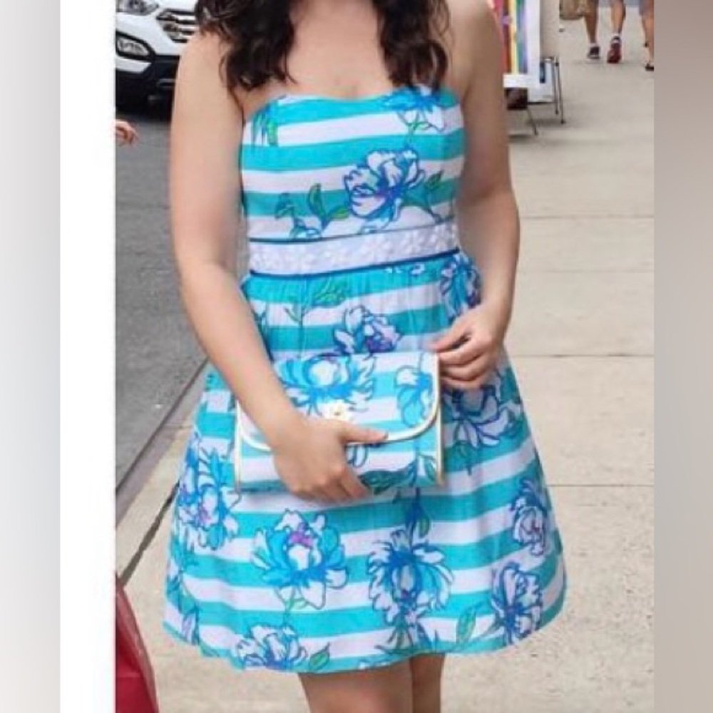 Blue Floral Lilly Pulitzer Dress